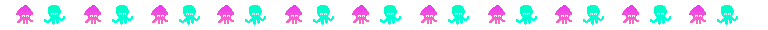 a pink inkling and turquoise octoling divider
