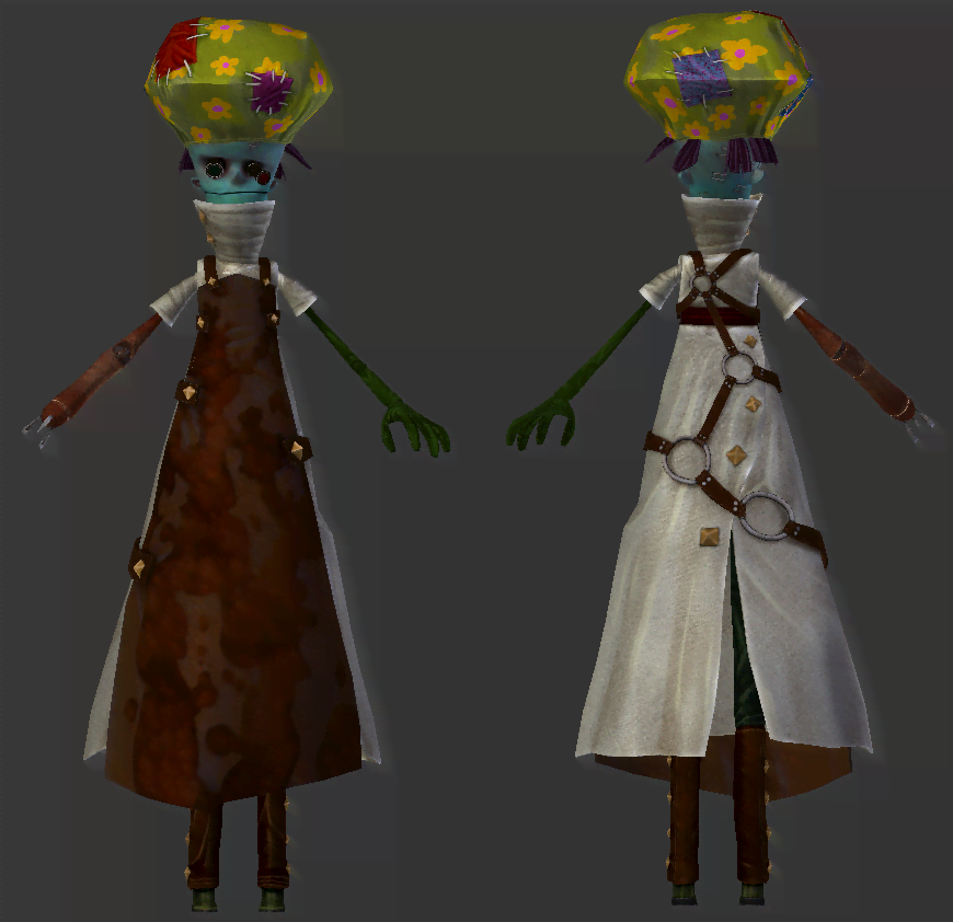 an image of Dr Loboto's front and back view of his model