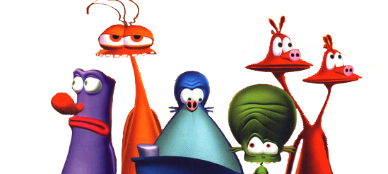 an image of the stupid invader renders of the main characters etno, bud, gorgious, candy and stereo.