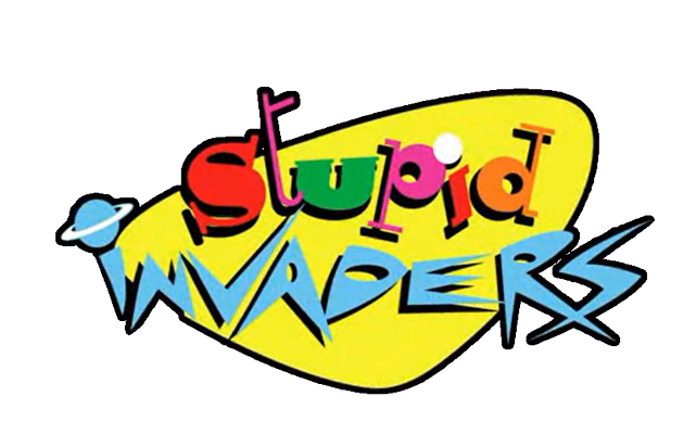 a logo of the space goofs/stupid invaders movie logo